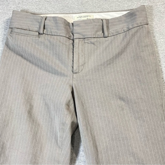 BANANA REPUBLIC Pants Women 8 Gray Pinstripe Sloan Fit Mid Rise Business Slacks - Picture 3 of 16